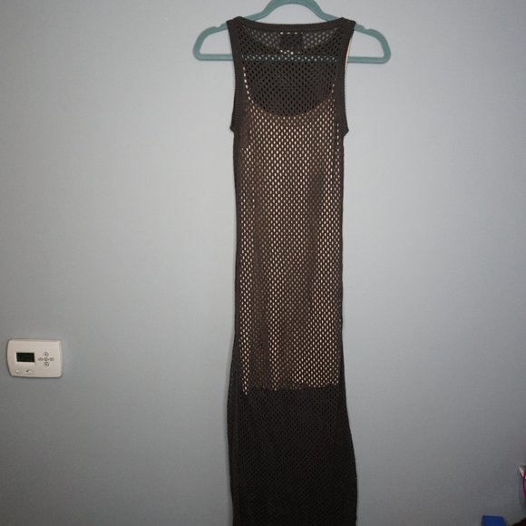 New Addison Women Dark Gray with Beige Slip Dress size M/L - Picture 7 of 11